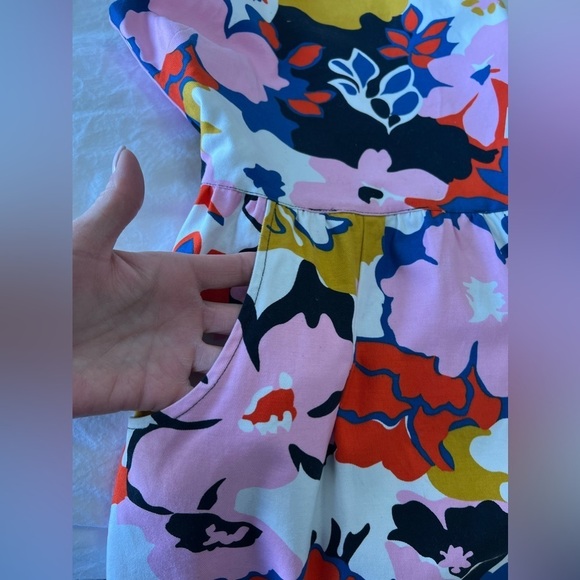 Anthropologie Whit Two | Women’s SZ 4 | Pink Floral Petal Cross Back Dress - Picture 8 of 11